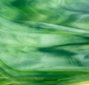 WO101 Wissmach Dark Green and White Wispy 270 x 270mm