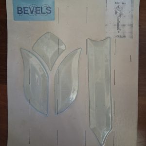 Tulip with Stem Bevel Cluster 115 x 360mm 4 Pieces